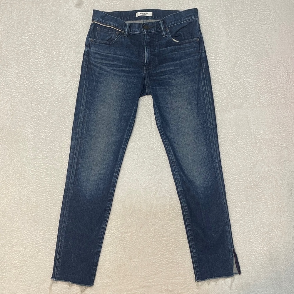 Moussy Vintage Emma Skinny NS Cropped Raw Hem Classic Luxury Jeans‎ Women's 26